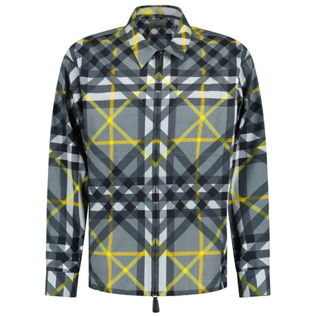 Burberry 'Whincup' Zip-Up Check Overshirt Yellow & Grey - Boinclo ltd - Outlet Sale Under Retail