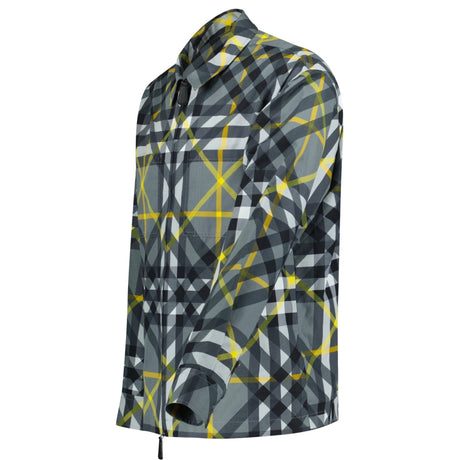 Burberry 'Whincup' Zip-Up Check Overshirt Yellow & Grey - Boinclo ltd - Outlet Sale Under Retail