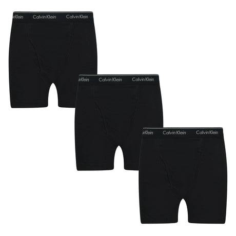 Calvin Klein Stencil Logo Cotton Stretch Boxers Black (3 Pack) - Boinclo ltd - Outlet Sale Under Retail