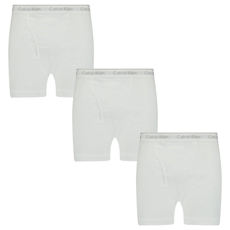 Calvin Klein Stencil Logo Cotton Stretch Boxers White (3 Pack) - Boinclo ltd - Outlet Sale Under Retail