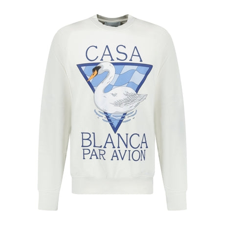 Casablanca Par Avion Screen Printed Sweatshirt White - Boinclo ltd - Outlet Sale Under Retail