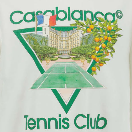 Casablanca 'Tennis Club' Sweatshirt Cream - Boinclo ltd - Outlet Sale Under Retail