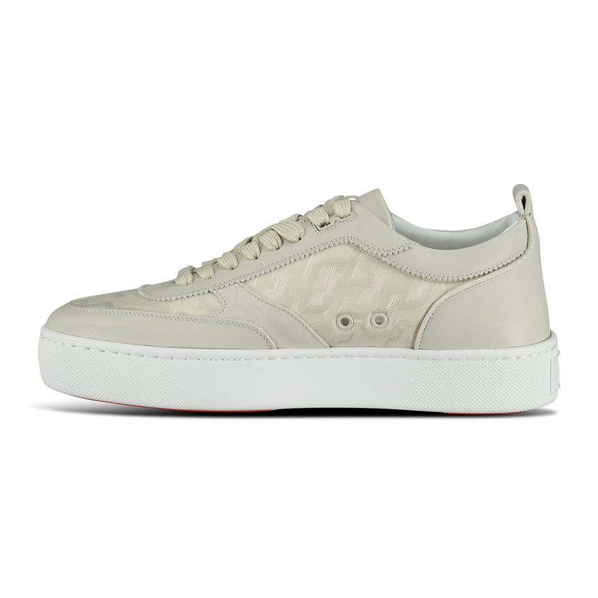 Christian Louboutin Happy Rui Leather Low Top Trainers Albatre - Boinclo - Outlet Sale Under Retail