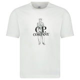 CP Company 1020 Jersey Large Sailor T-Shirt in Gauze White - Boinclo - Outlet Sale Under Retail