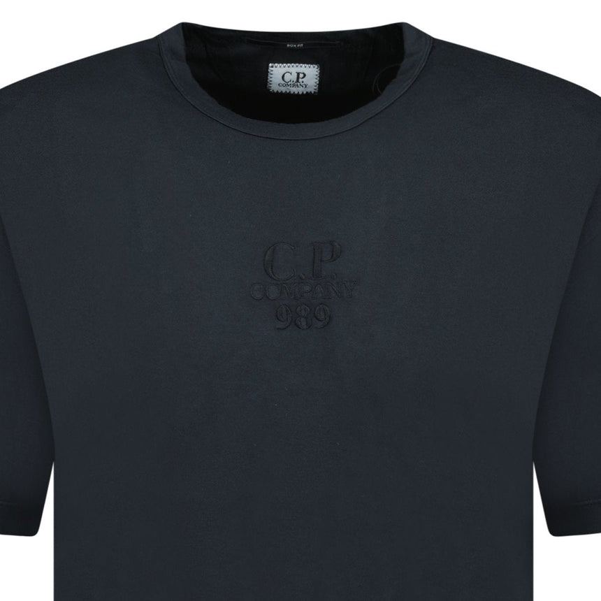 CP Company 20/1 Jersey Boxy Logo T-Shirt Black Sand - Boinclo - Outlet Sale Under Retail