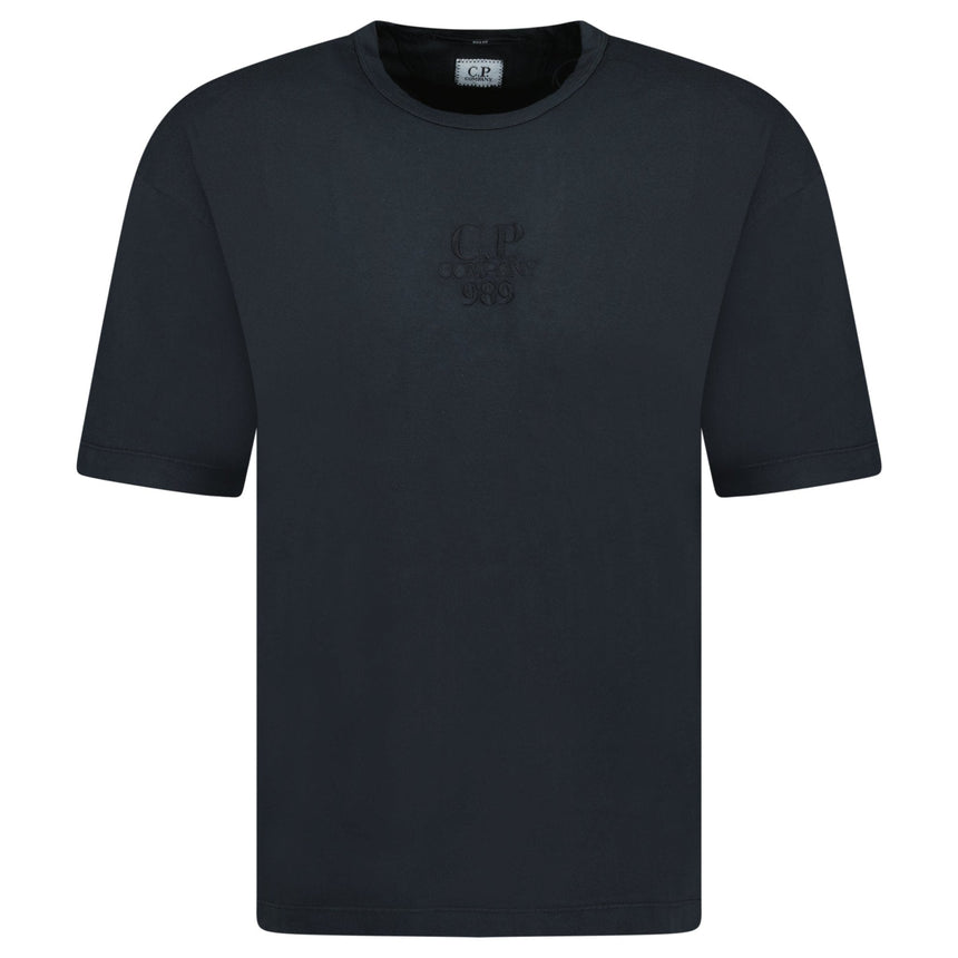 CP Company 20/1 Jersey Boxy Logo T-Shirt Black Sand - Boinclo - Outlet Sale Under Retail