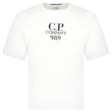 CP Company 20/1 Jersey Boxy Logo T-Shirt White - Boinclo - Outlet Sale Under Retail