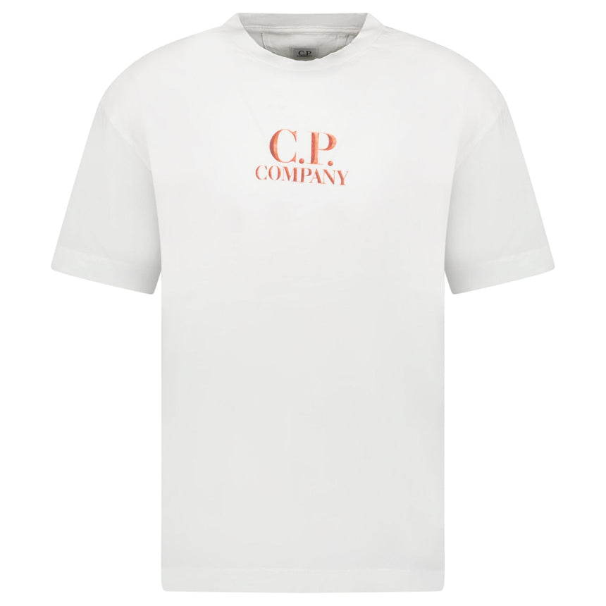 CP Company 30/1 Jersey Logo T-Shirt Gauze White - Boinclo - Outlet Sale Under Retail