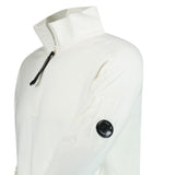 CP Company Collar 1/4 Zip Diagonal Raised Fleece White - Boinclo ltd - Outlet Sale Under Retail