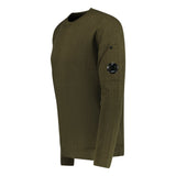 CP Company Cotton Arm Lens Knit Sweatshirt Khaki - Boinclo ltd - Outlet Sale Under Retail