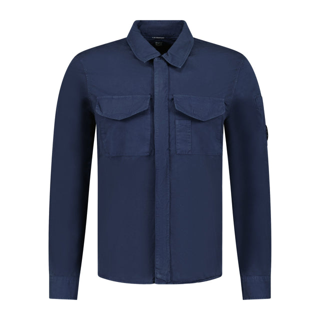 CP Company 'Gabardine' Overshirt Navy - Boinclo ltd - Outlet Sale Under Retail