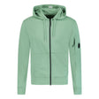 CP Company Hooded Sweatshirt Lens Zip Up Light Fleece Green - Boinclo ltd - Outlet Sale Under Retail