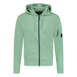 CP Company Hooded Sweatshirt Lens Zip Up Light Fleece Green - Boinclo ltd - Outlet Sale Under Retail