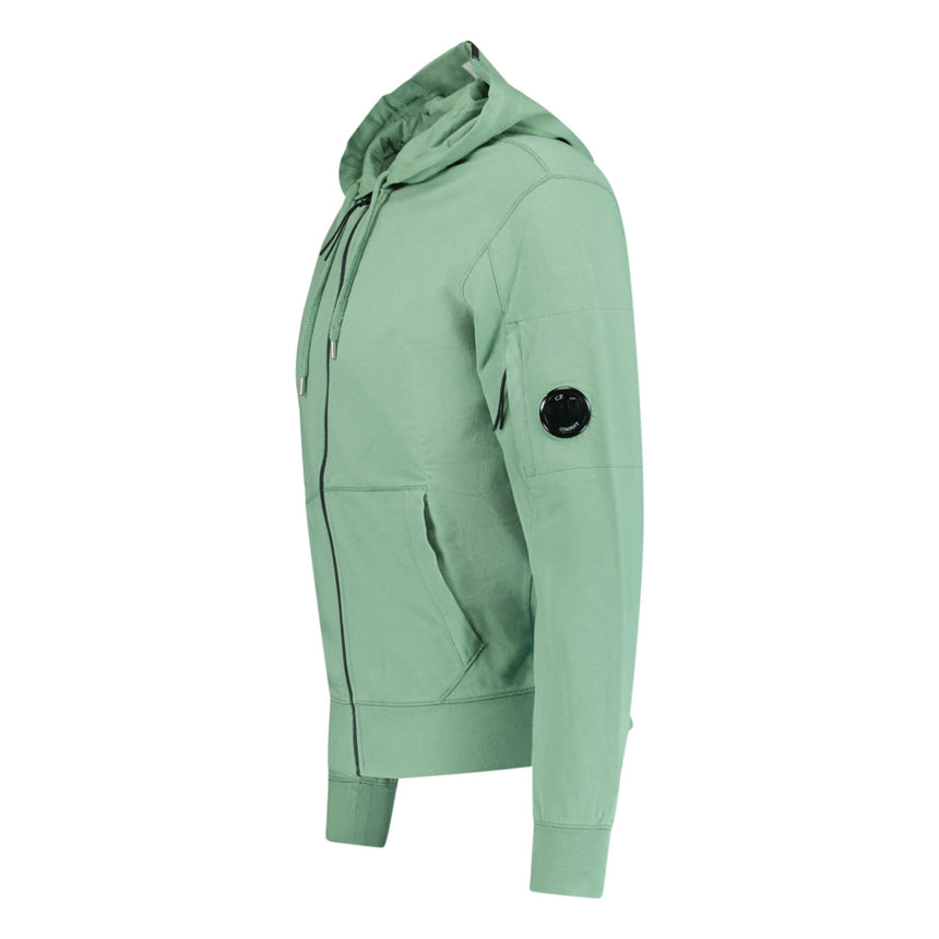 CP Company Hooded Sweatshirt Lens Zip Up Light Fleece Green - Boinclo ltd - Outlet Sale Under Retail