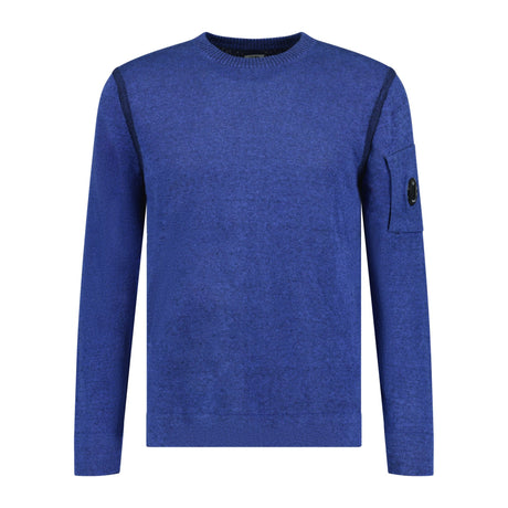 CP Company Knit Arm Lens Sweatshirt Blue - Boinclo ltd - Outlet Sale Under Retail