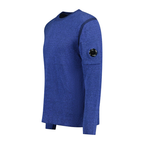 CP Company Knit Arm Lens Sweatshirt Blue - Boinclo ltd - Outlet Sale Under Retail