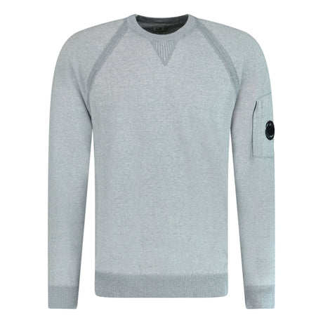 CP Company Knit Arm Lens Sweatshirt Grey - Boinclo ltd - Outlet Sale Under Retail