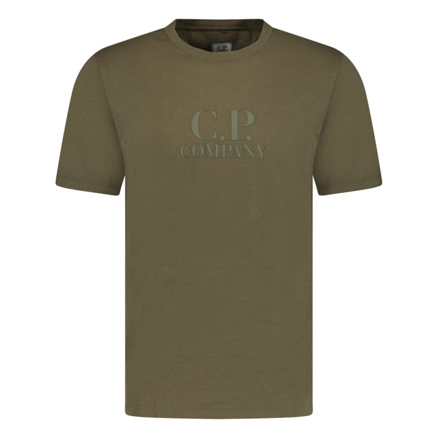 CP Company Large Logo T - Shirt Military Green - Boinclo ltd - Outlet Sale Under Retail