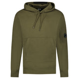 CP Company Lens Diagonal Raised Hooded Fleece Ivy Green - Boinclo - Outlet Sale Under Retail