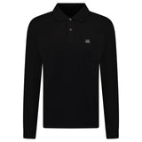 CP Company Long Sleeve Piquet Polo T-Shirt Black - Boinclo - Outlet Sale Under Retail