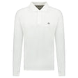 CP Company Long Sleeve Piquet Polo T-Shirt White - Boinclo - Outlet Sale Under Retail