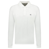 CP Company Long Sleeve Piquet Polo T-Shirt White - Boinclo - Outlet Sale Under Retail