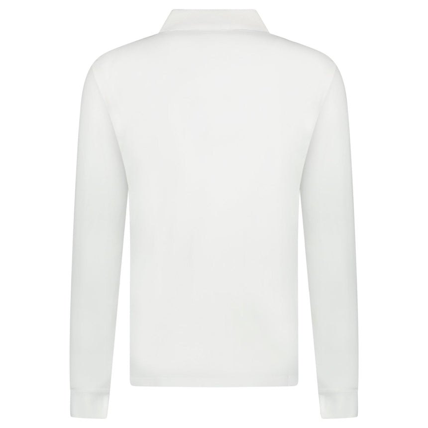 CP Company Long Sleeve Piquet Polo T-Shirt White - Boinclo - Outlet Sale Under Retail