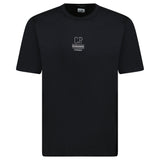 CP Company Mercerized 30/2 Jersey Twisted Small Logo T-Shirt Black - Boinclo - Outlet Sale Under Retail