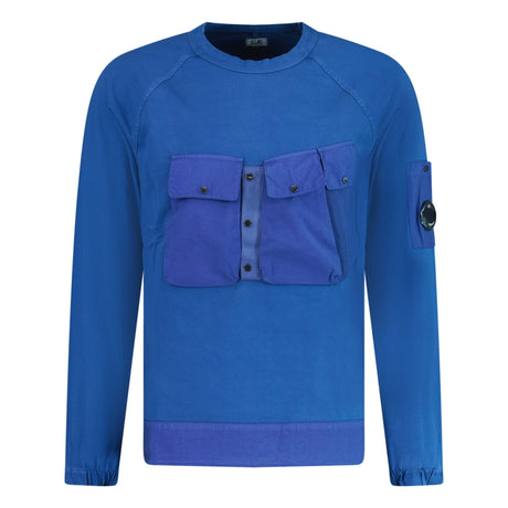 CP Company Mixed Heavy Lens Sweatshirt Blue - Boinclo ltd - Outlet Sale Under Retail