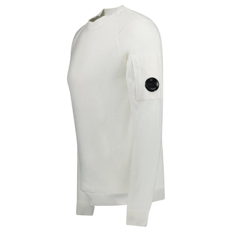 CP Company Sea Island Knitted Lens Sweatshirt White - Boinclo - Outlet Sale Under Retail