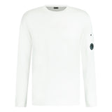 CP Company Sea Island Knitted Lens Sweatshirt White - Boinclo ltd - Outlet Sale Under Retail