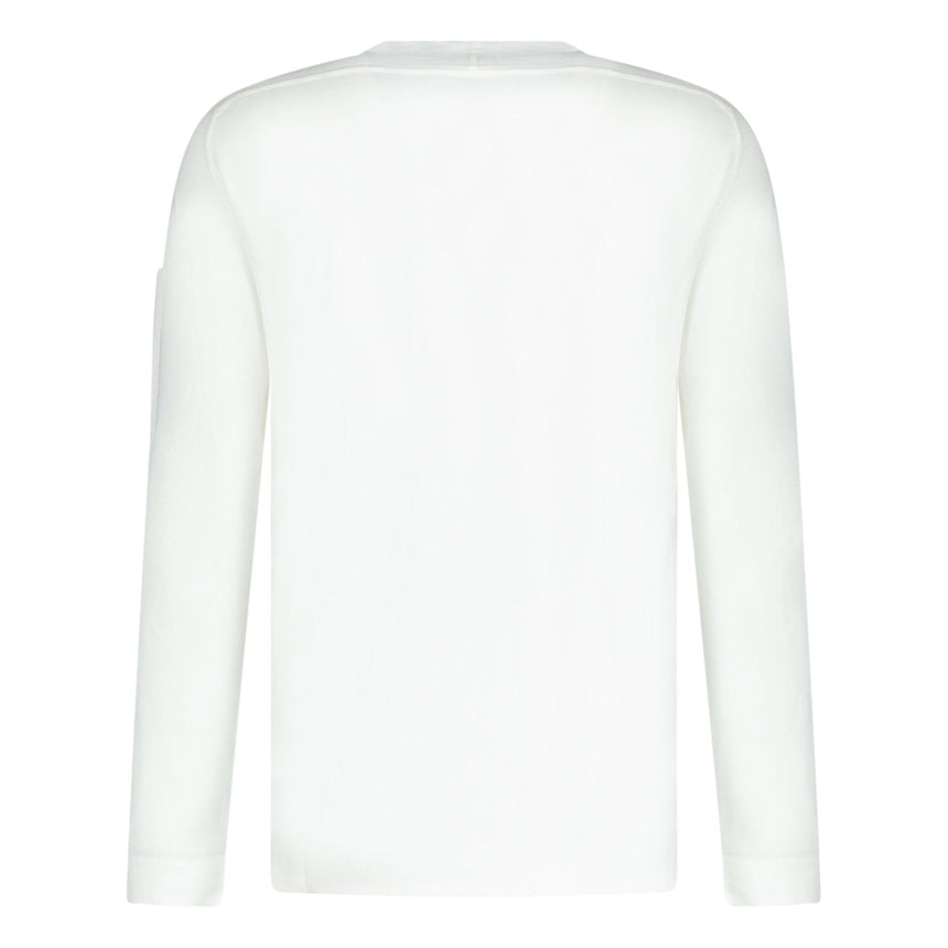 CP Company Sea Island Knitted Lens Sweatshirt White - Boinclo ltd - Outlet Sale Under Retail