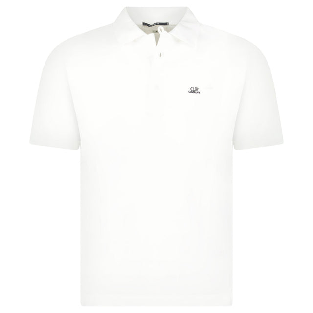 CP Company Short Sleeve Jersey 1020 Polo - Shirt White - Boinclo - Outlet Sale Under Retail