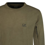 CP COMPANY STITCHED LOGO CREWNECK SWEATSHIRT KHAKI - Boinclo ltd - Outlet Sale Under Retail