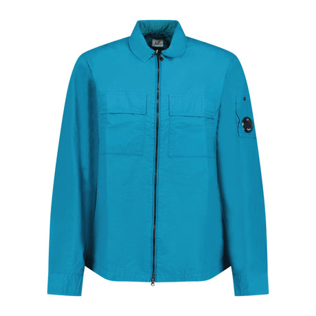 CP Company 'Taylon L' Chrome Lens Overshirt Jacket Teal - Boinclo ltd - Outlet Sale Under Retail