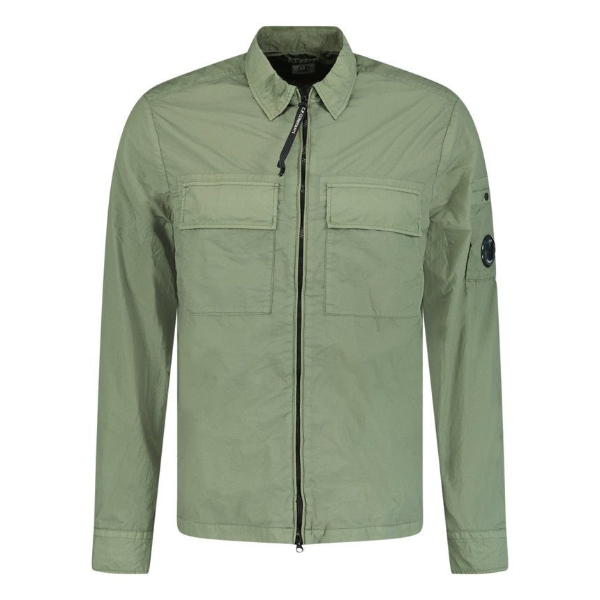 CP Company Taylon - L Lens Chrome Zip - Up Jacket Sage Green - Boinclo ltd - Outlet Sale Under Retail