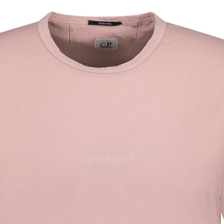 CP Company Writing Logo T-Shirt Pink - Boinclo - Outlet Sale Under Retail