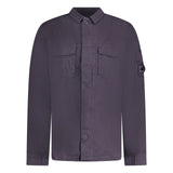 Stretch Gabardine Overshirt Navy