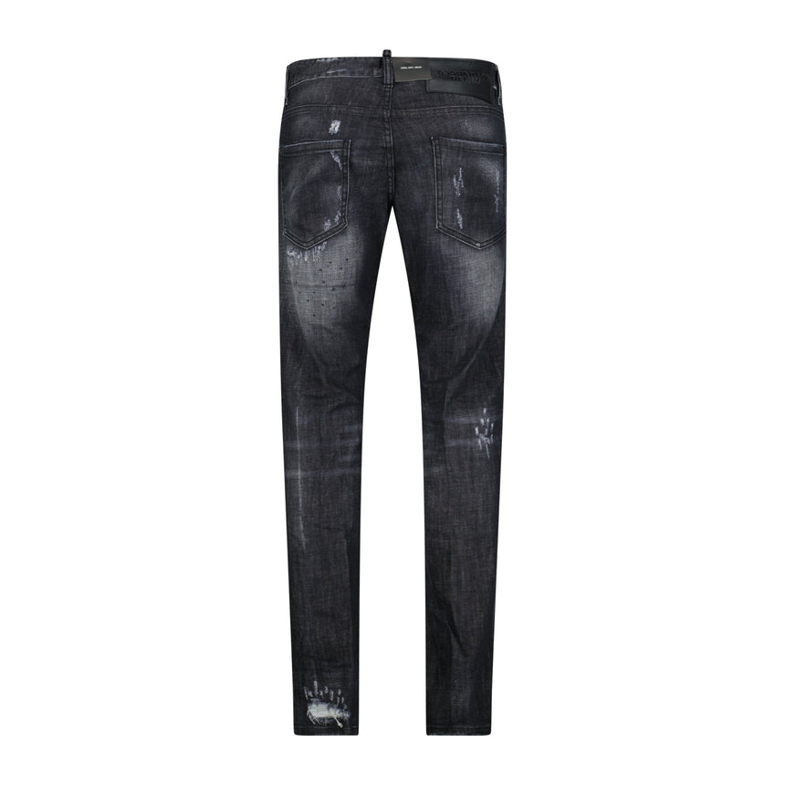 DSquared2 'Cool Guy' Print Logo Slim Fit Jeans Black - Boinclo ltd - Outlet Sale Under Retail