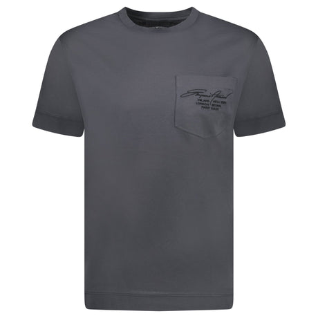 Emporio Armani Signature Pocket Mercerised T-Shirt Grey - Boinclo - Outlet Sale Under Retail