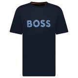 Hugo Boss Blue Rubberised Logo T-Shirt Navy - Boinclo - Outlet Sale Under Retail