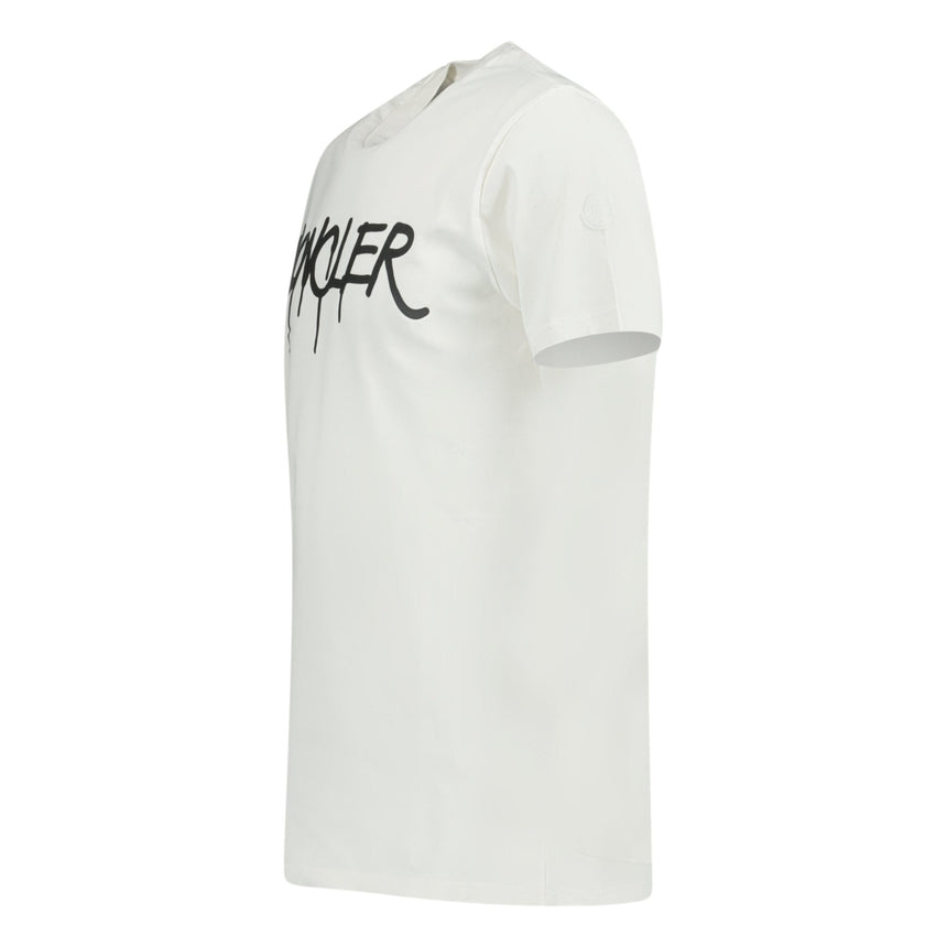 Moncler Graffiti Print T-Shirt White - Boinclo ltd - Outlet Sale Under Retail