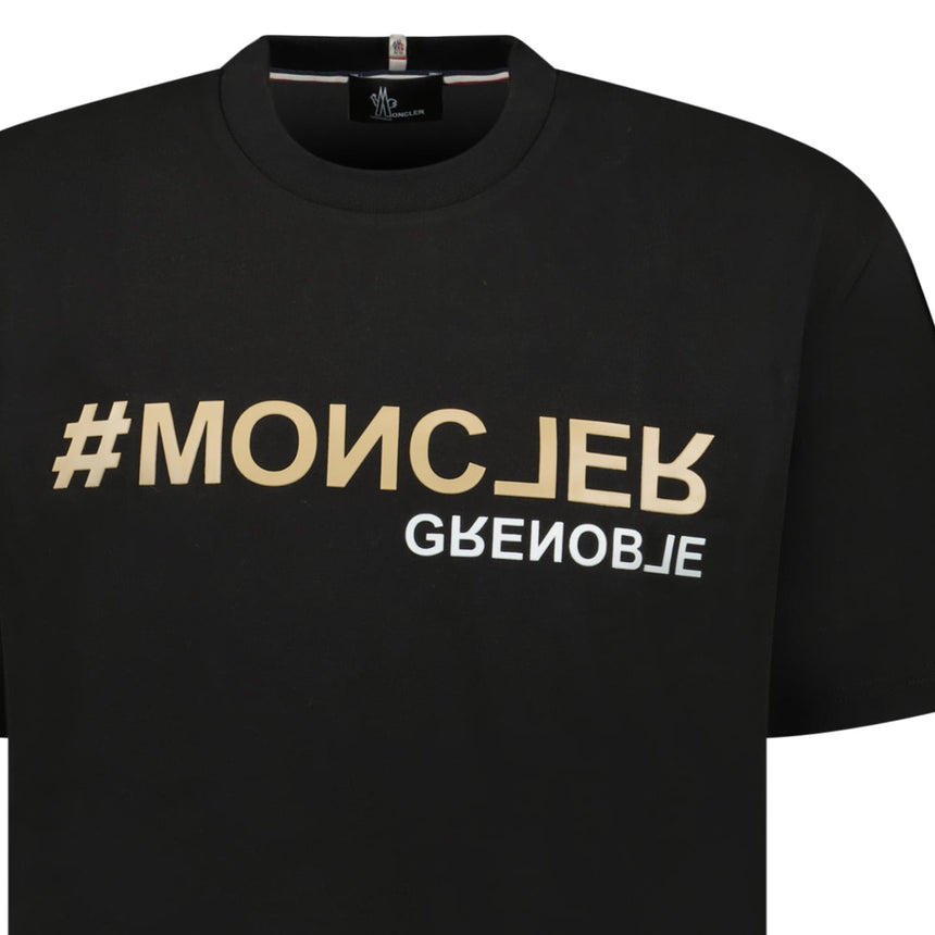 Moncler Grenoble Logo Print T-Shirt Black - Boinclo - Outlet Sale Under Retail