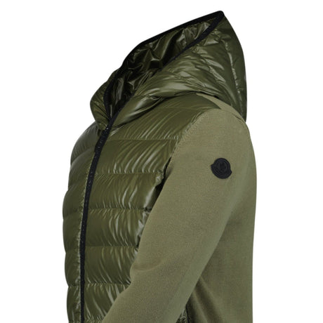 Moncler Hybrid 'Cardigan Tricot' Zip Down Ghost Logo Jacket Khaki - Boinclo ltd - Outlet Sale Under Retail