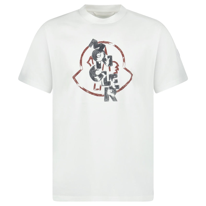 Moncler Logo Print T-Shirt White - Boinclo - Outlet Sale Under Retail