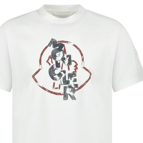 Moncler Logo Print T-Shirt White - Boinclo - Outlet Sale Under Retail