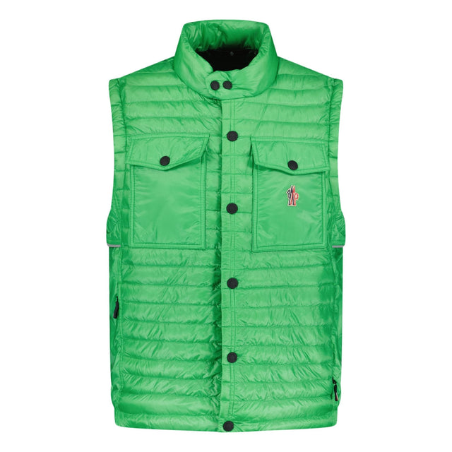 Moncler 'Ollon' Fabric Gilet Green - Boinclo ltd - Outlet Sale Under Retail