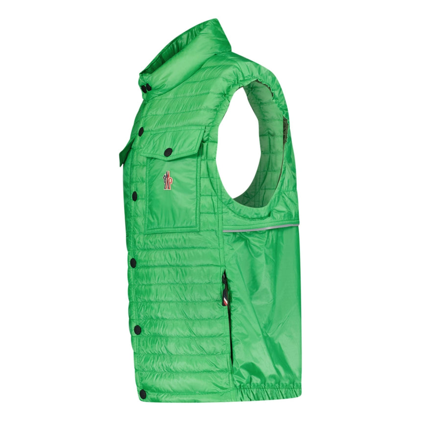 Moncler 'Ollon' Fabric Gilet Green - Boinclo ltd - Outlet Sale Under Retail