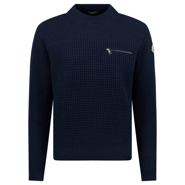 Moncler Wool & Cashmere Jumper Navy - Boinclo - Outlet Sale Under Retail