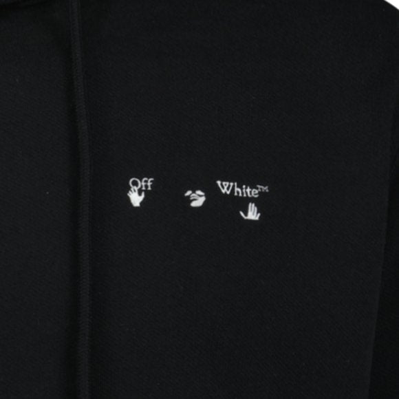 OFF-WHITE Hooded Sweatshirt Black - Boinclo ltd - Outlet Sale Under Retail